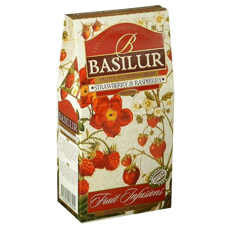 BASILUR Fruit Strawberry & Raspberry papír 100g