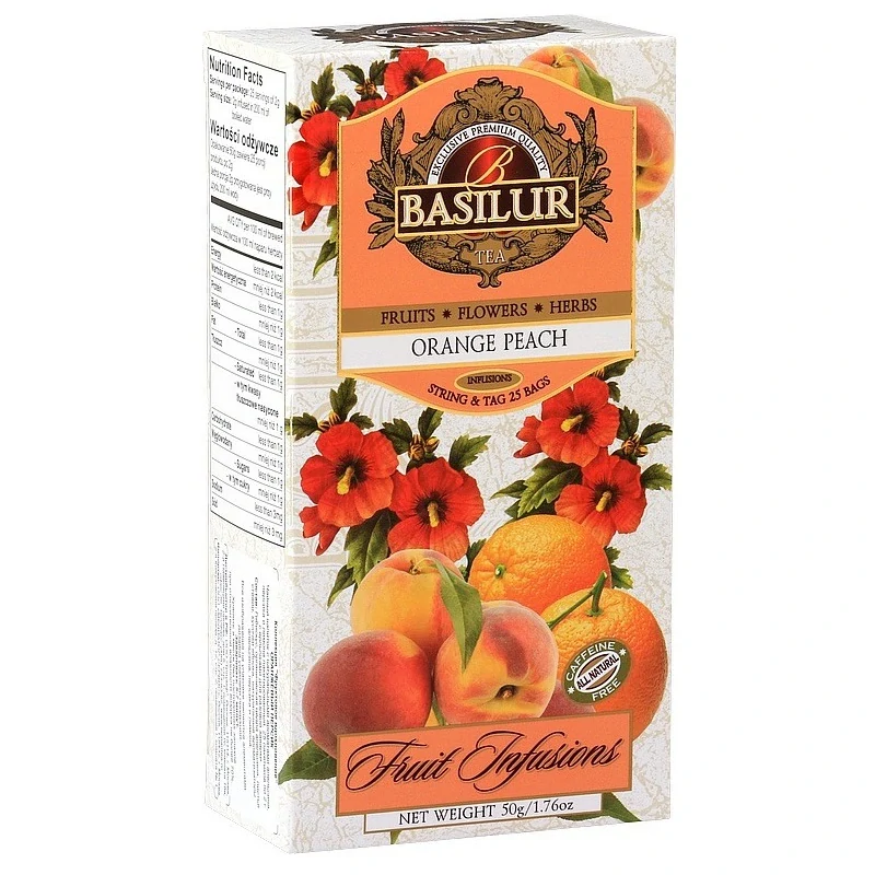 BASILUR Fruit Orange Peach nepřebal 25x2g