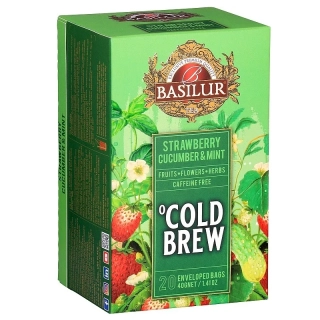 BASILUR Cold Brew Strawberry Cucumber & Mint přebal 20x2g