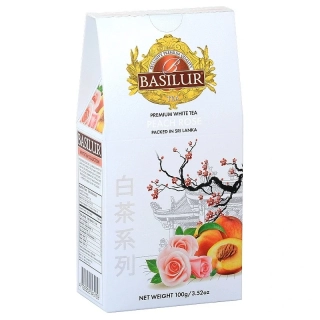 BASILUR White Tea Peach Rose papír 100g