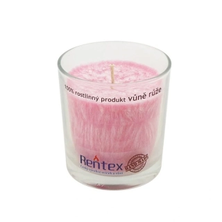 Palmová vonná svíčka ve skle růže JBR válec