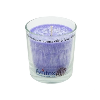 Palmová vonná svíčka ve skle levandule JBR válec